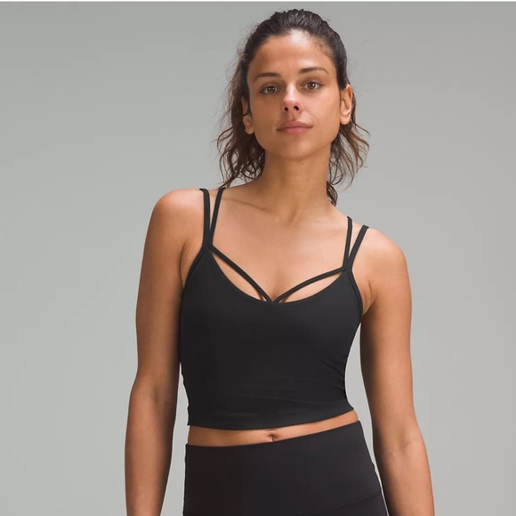 lululemon athletica Tops - Lululemon Align Strappy Back Tank Top Black 10 12 Nwt